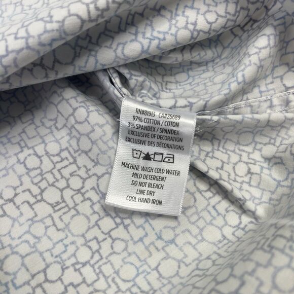 Robert Graham Shirt Mens 2XL Flip Cuff Geometric Dress Work Business Classic Q - Picture 8 of 9